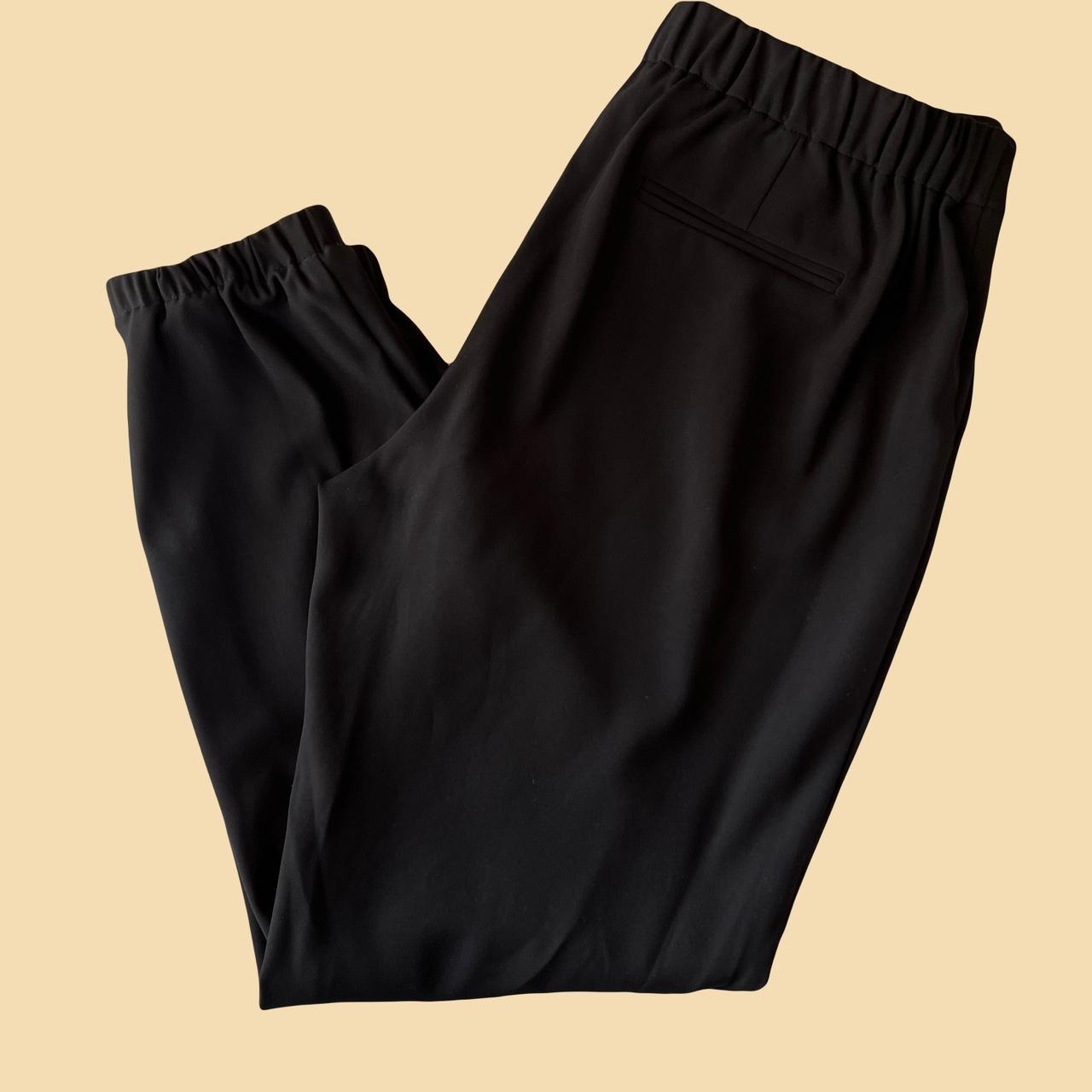 Trouve Black Dressy Jogger Pants Womens size - Depop