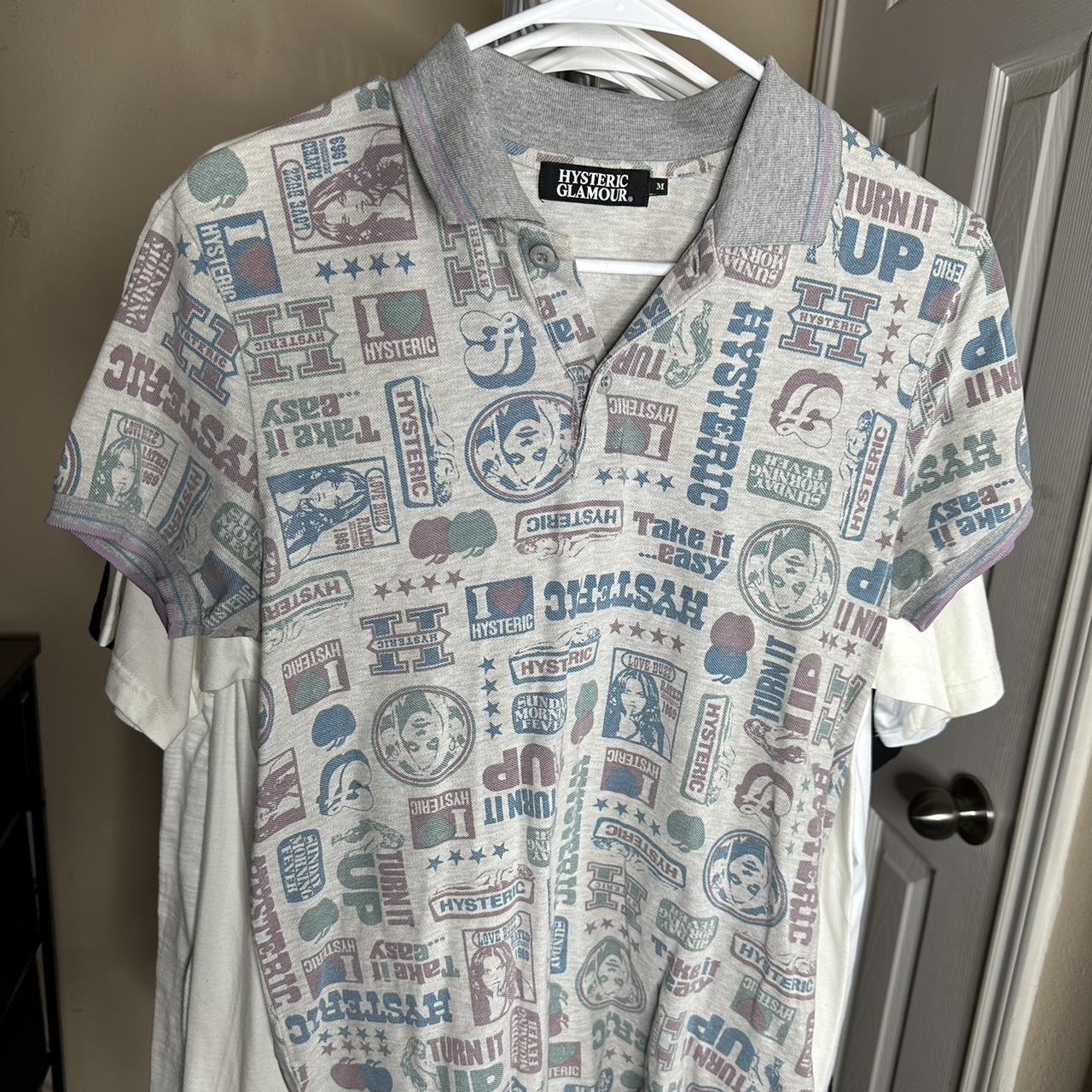 hysteric glamour polo shirt medium hysteric... - Depop