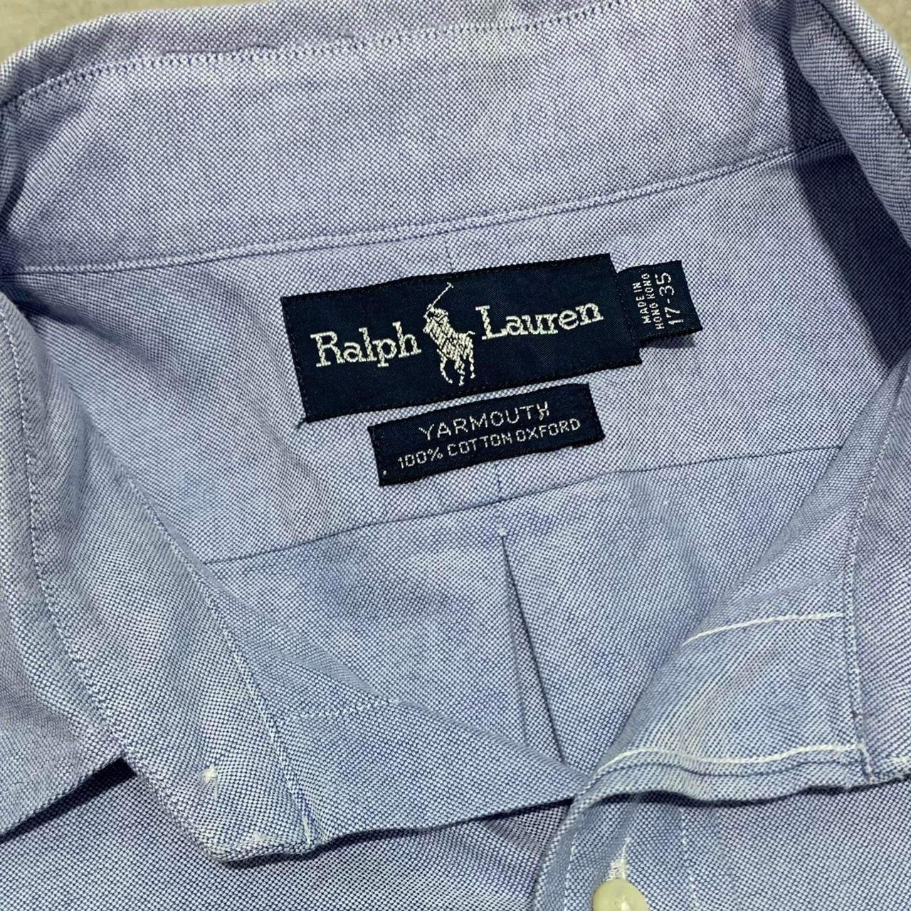 Ralph Lauren blue solid multicoloured logo long... - Depop