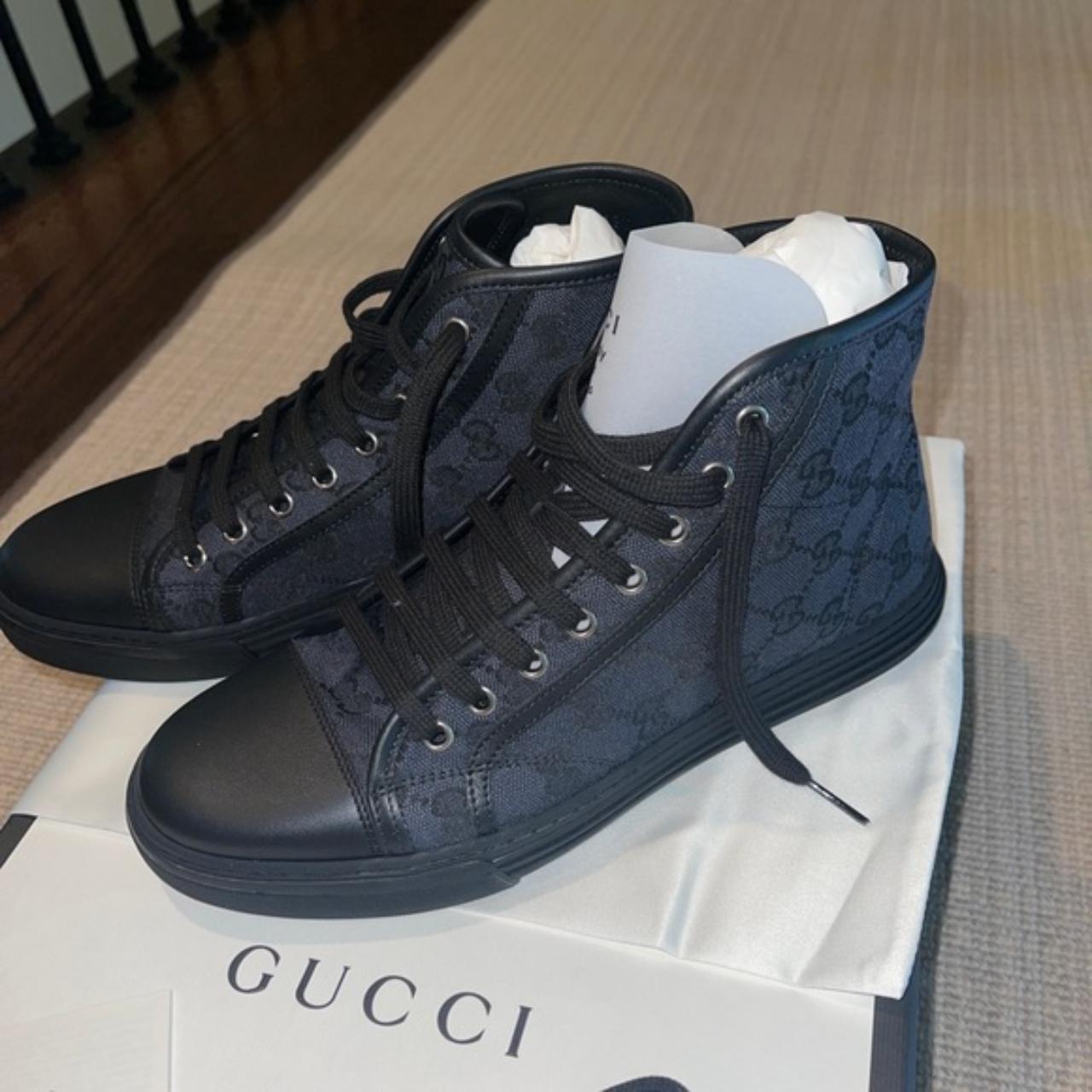 Gucci Black Original GG High Top Miro Soft Canvas - Depop