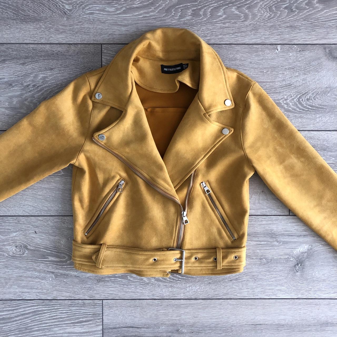 Suede Mustard Yellow Jacket 💛 Size 6 Jacket... Depop
