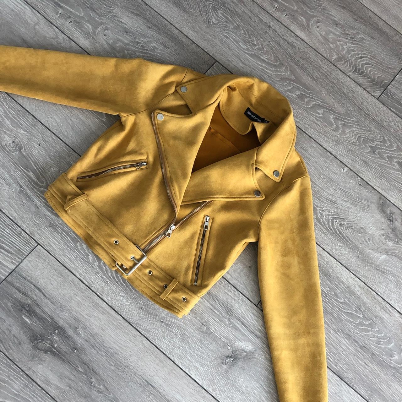 Suede Mustard Yellow Jacket 💛 Size 6 Jacket... Depop