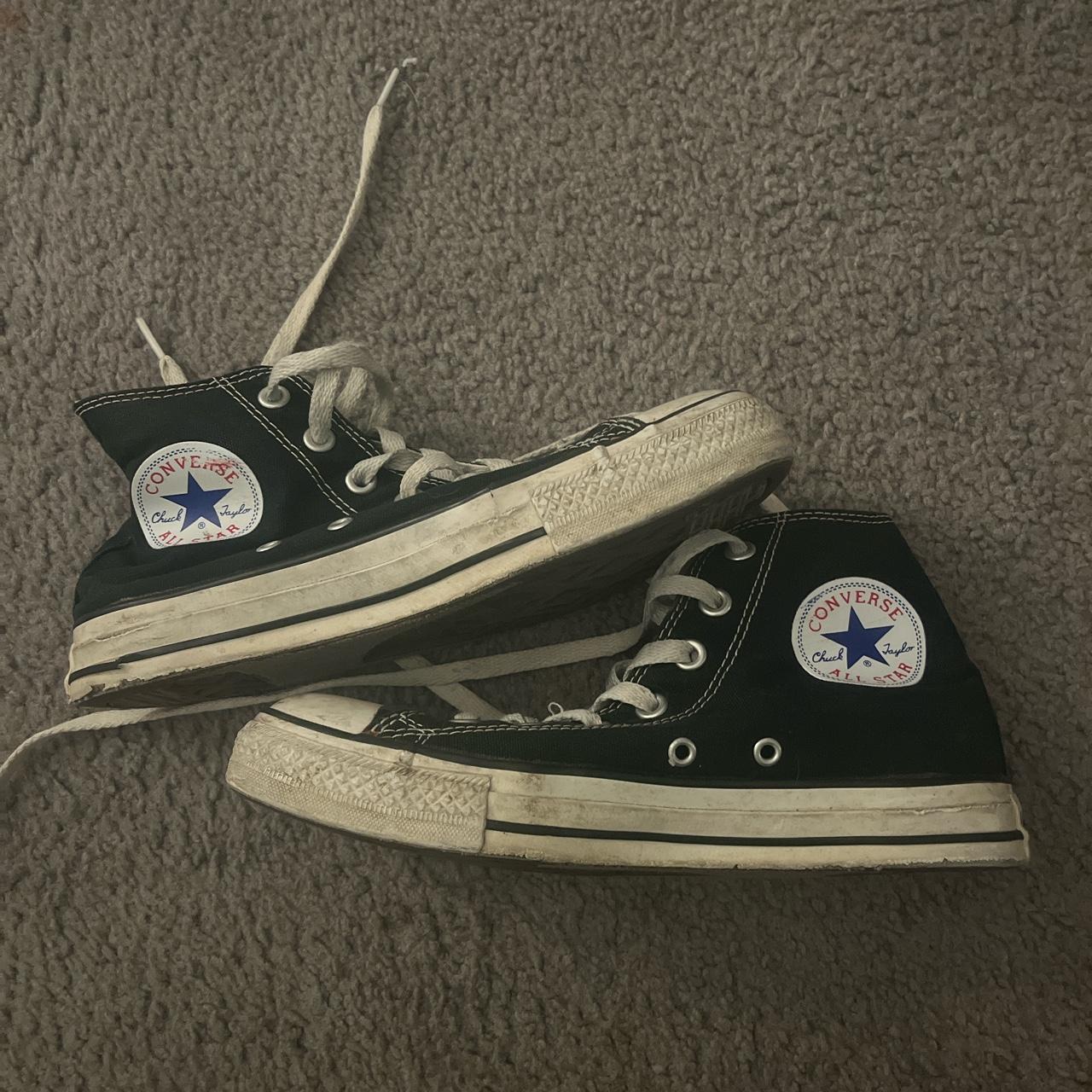 used converse no holes size 5Y -> 7W - Depop