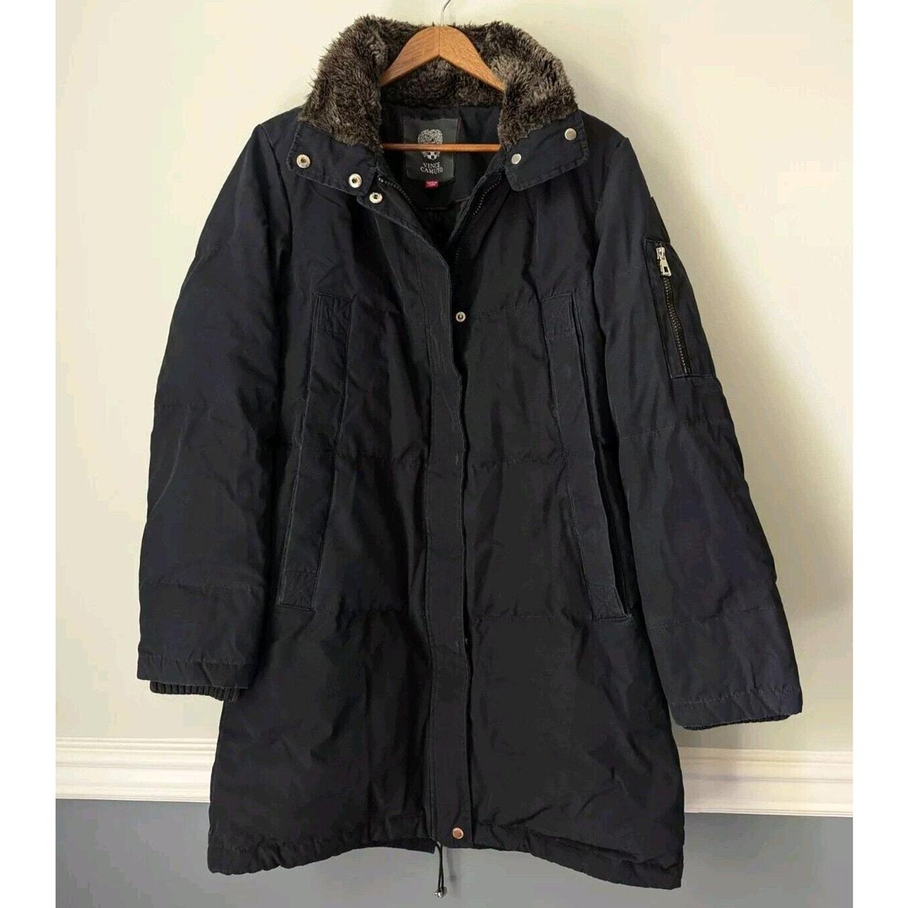 Vince Camuto Coat Women's Size Small Parka Sherpa... - Depop
