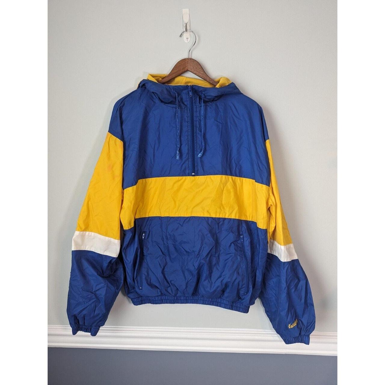 Vintage Eastbay Windbreaker Men s Medium Blue Yellow. Depop