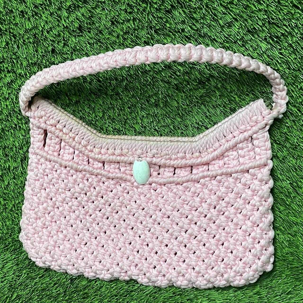 Vintage on sale crochet handbags