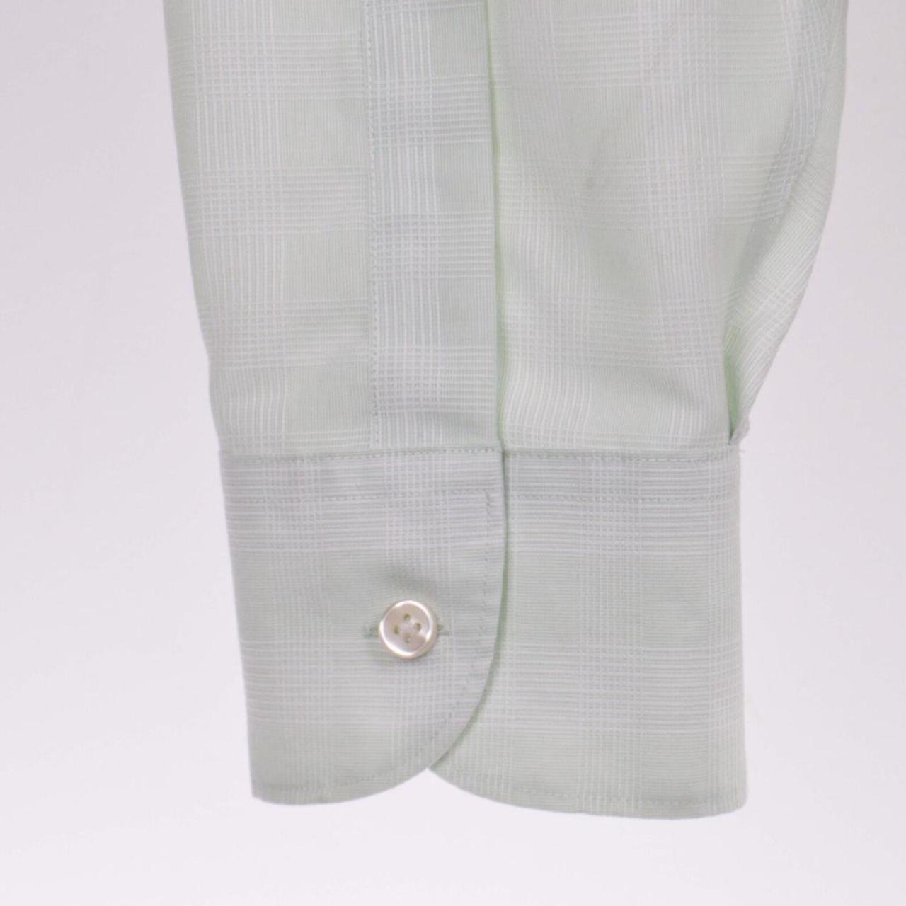 Charles Tyrwhitt Men's Green and White Shirt (5)