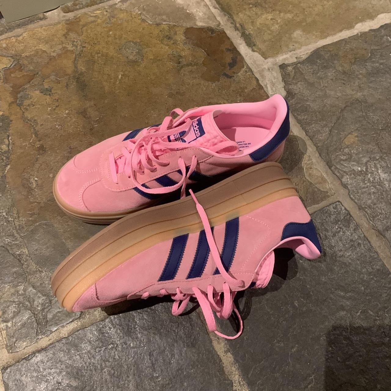 Adidas gazelle bold platform trainers in pink... - Depop
