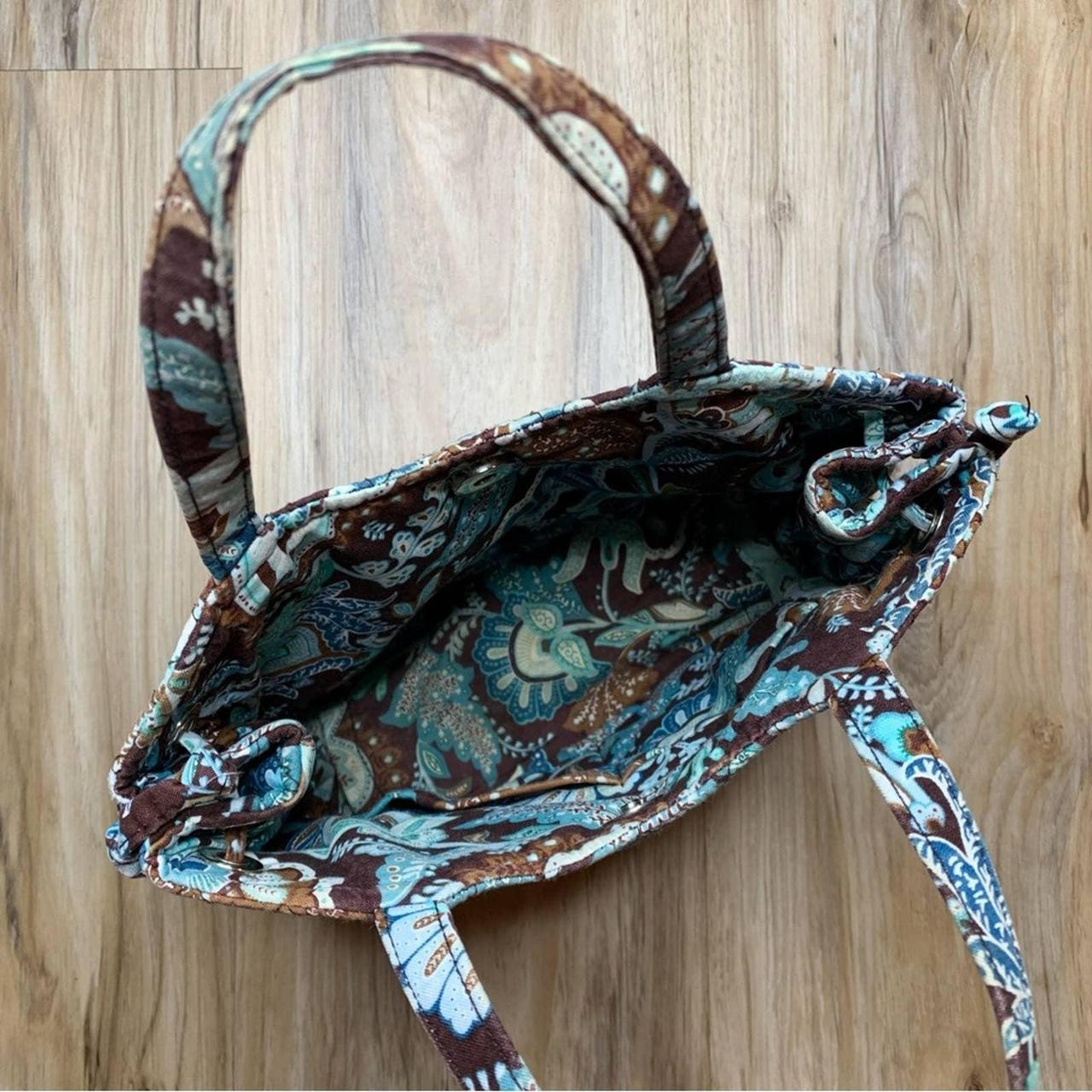 Vera bradley java blue tote sale