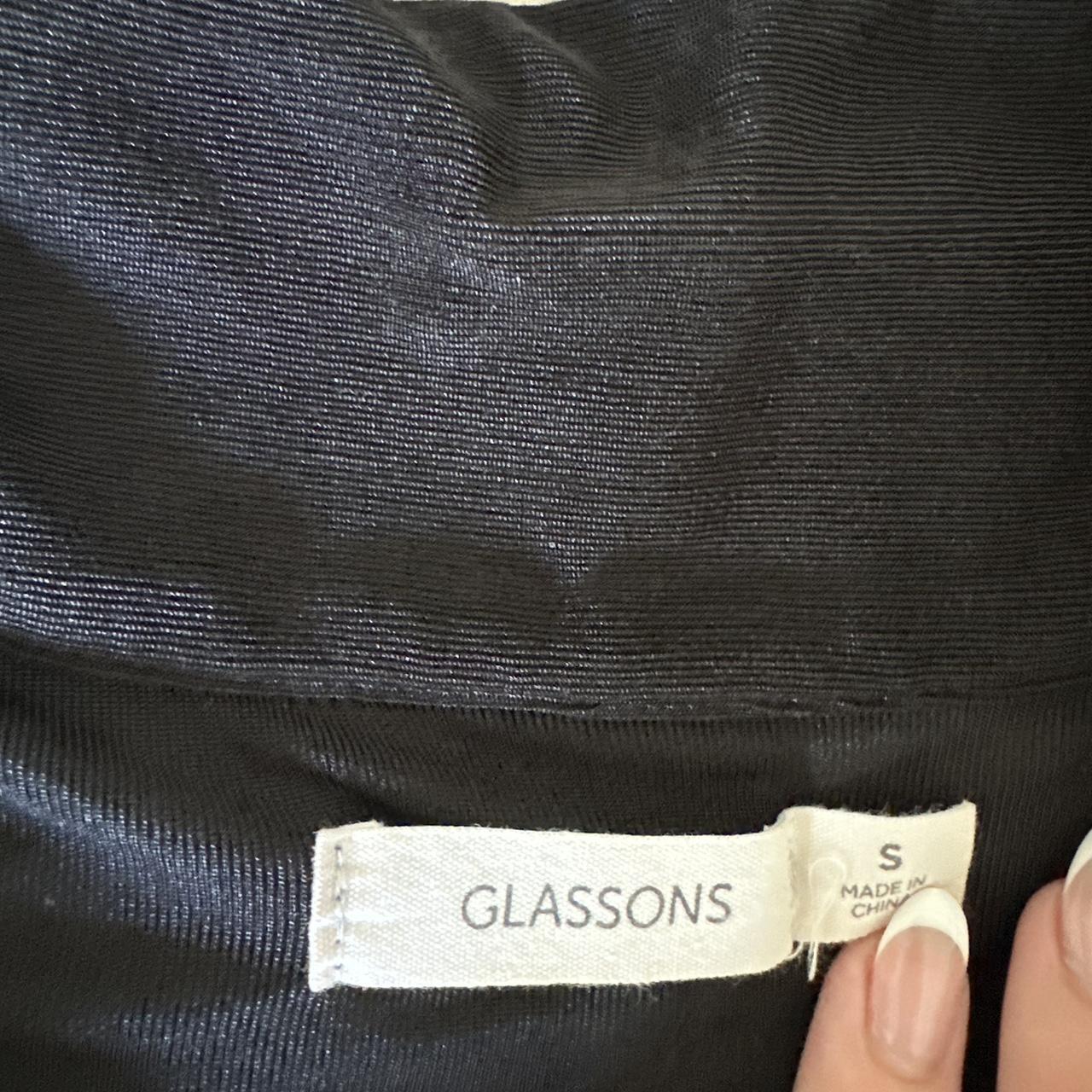 Glassons cropped long sleeve collared top size... Depop