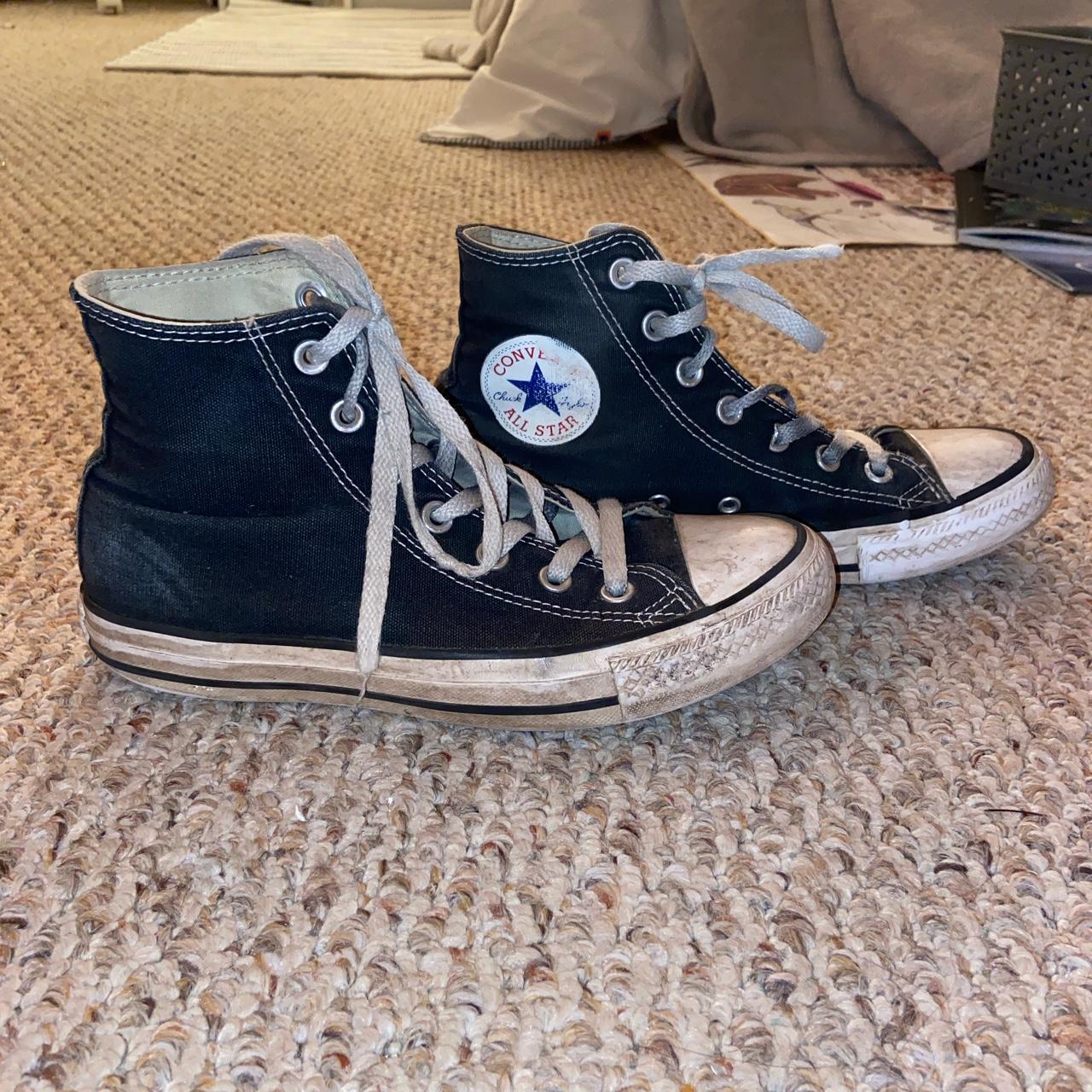 Converse Women's Black Trainers Depop