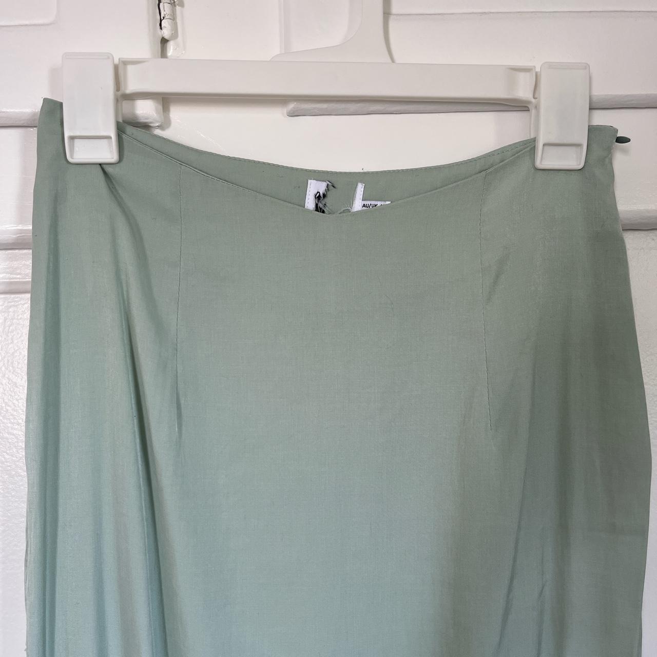Princess Polly Women's Green Skirt | Depop