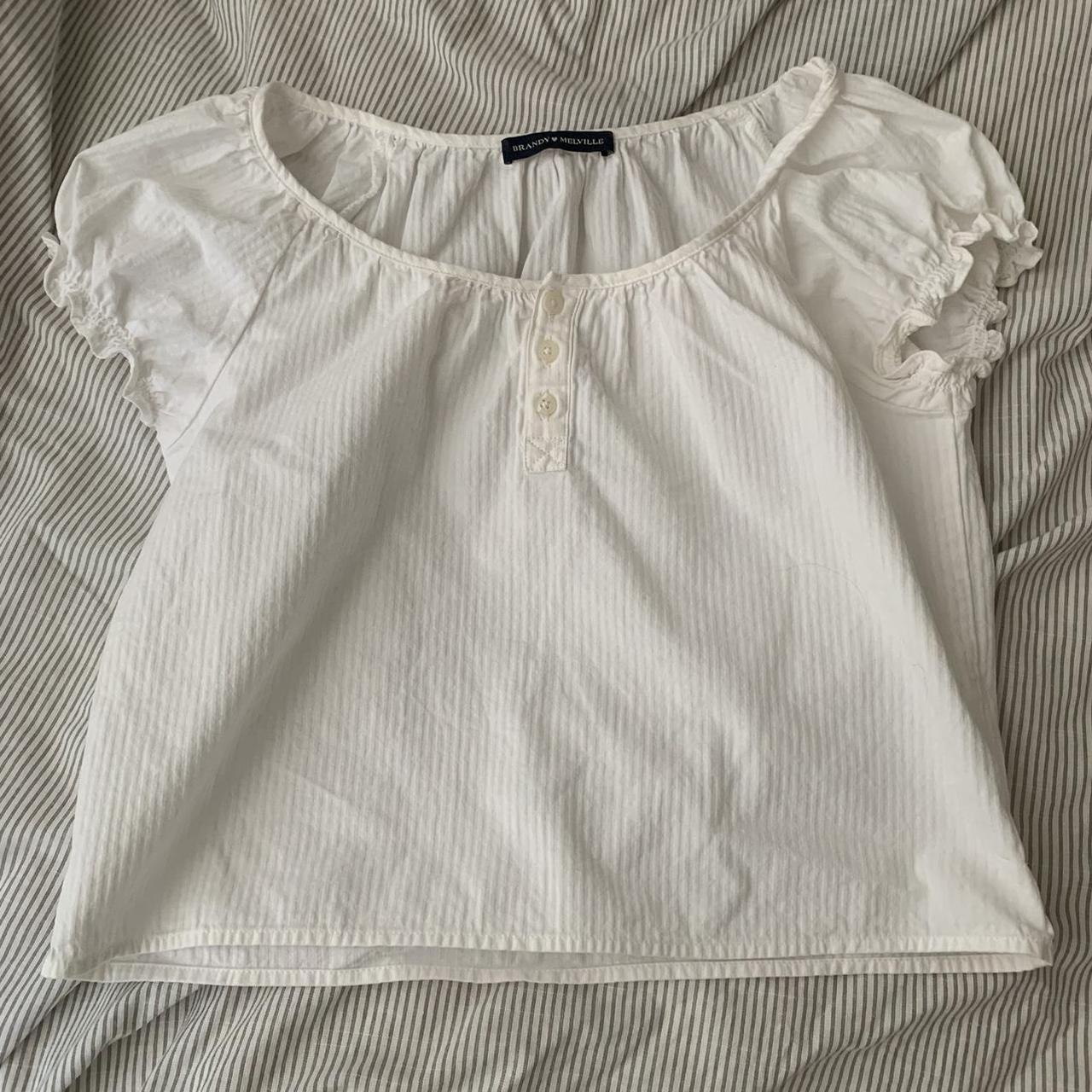 Brandy Melville Puff Sleeve Babydoll Top So cute,... - Depop