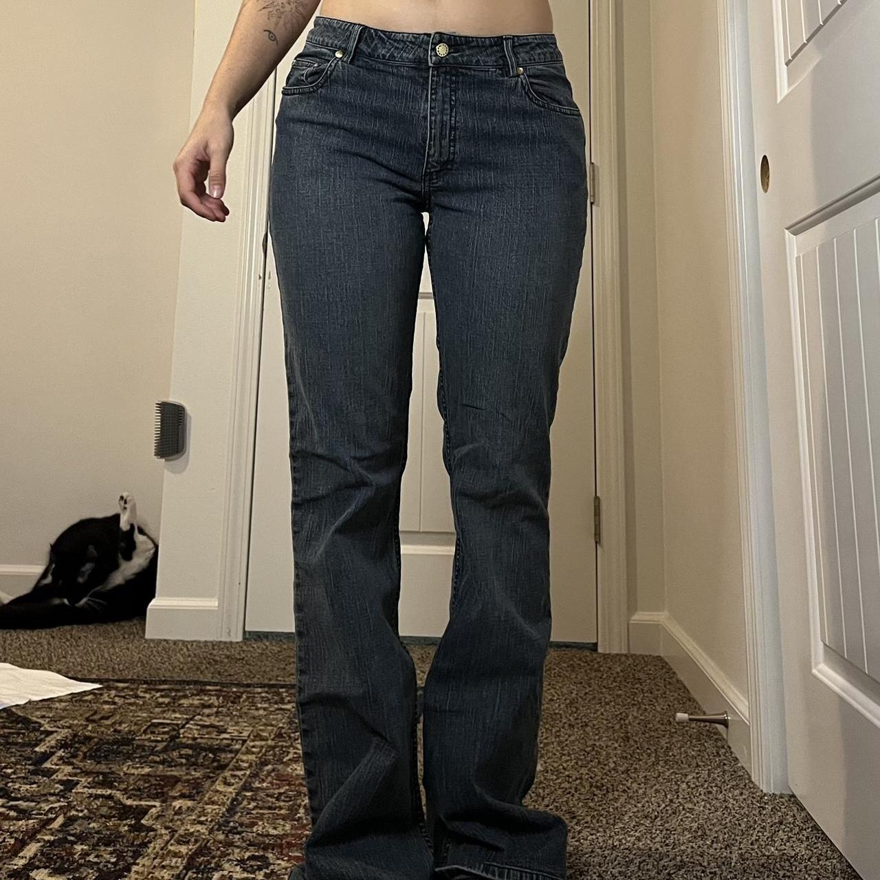 Dana Buchman low rise flare jeans - Depop