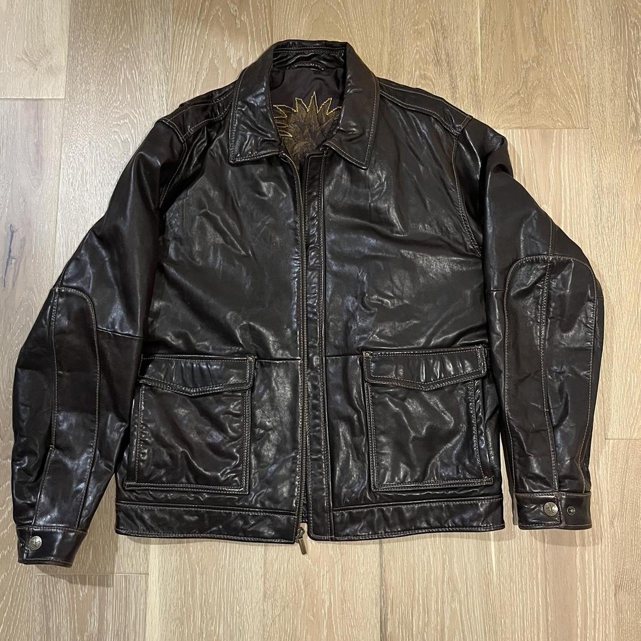 Tommy Bahama Leather jacket Genuine leather jacket... - Depop