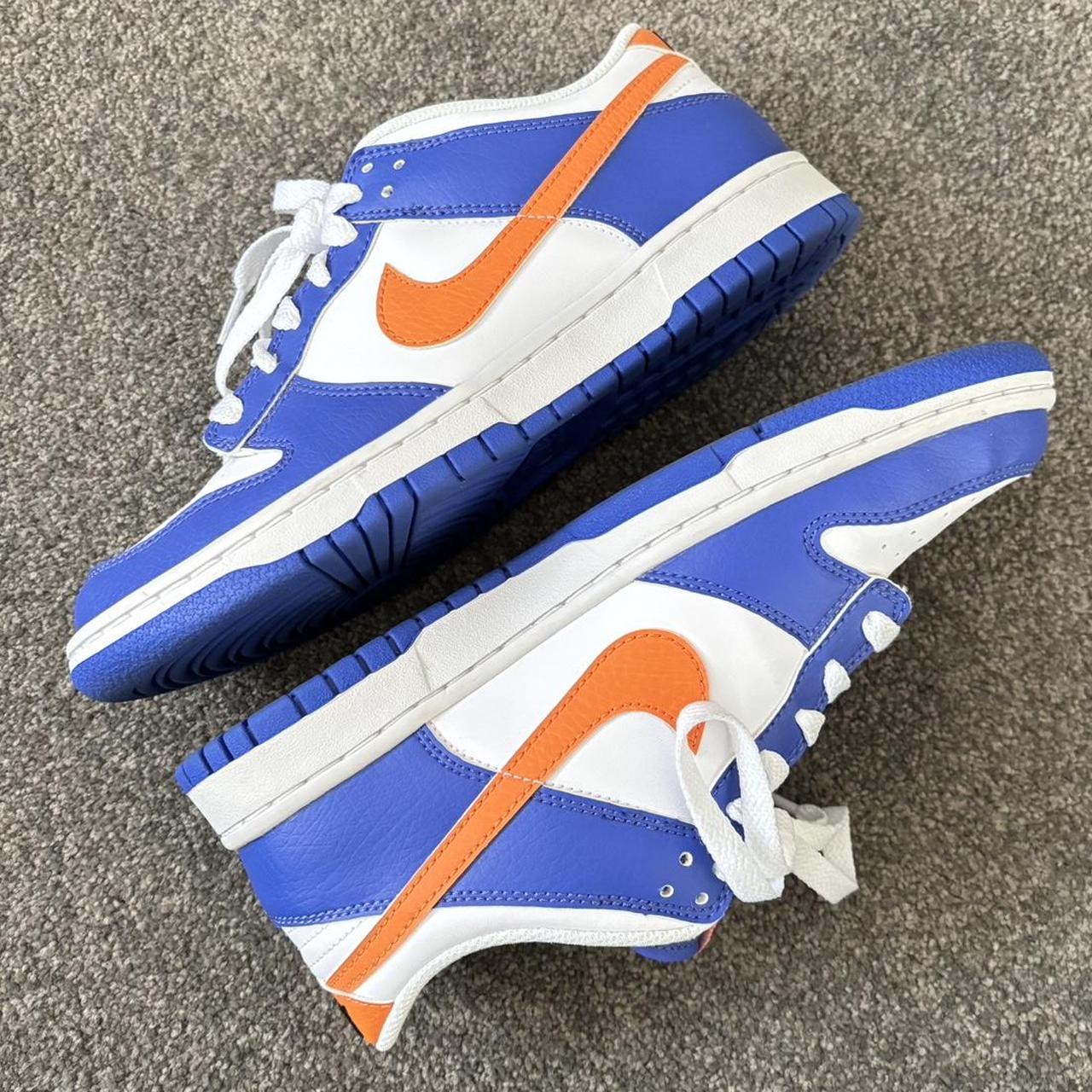 NIKE DUNKS KNICKS 🎀 size: US 6 Y, EUR 38.5, UK... - Depop