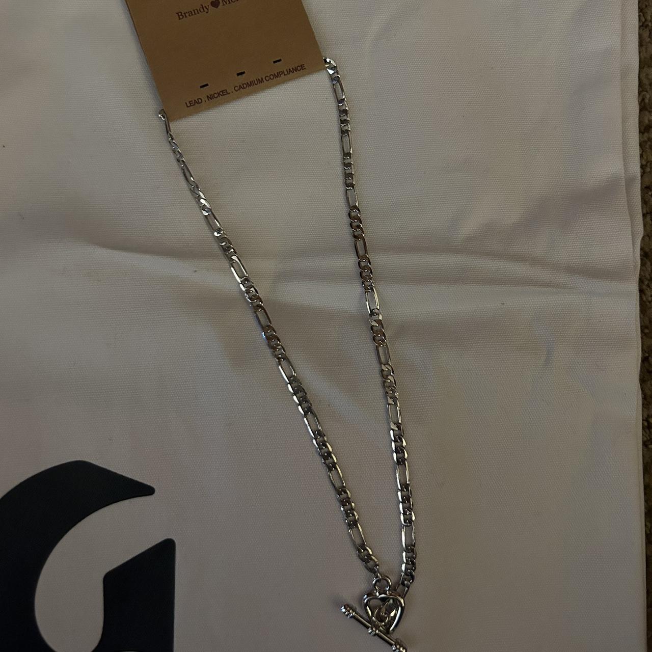 brandy melville heart necklace - Depop