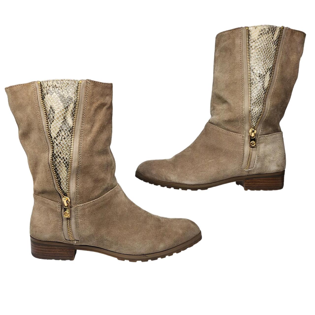 Michael kors hot sale boots tan