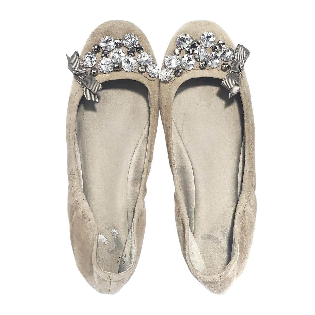 Jeweled cheap flat shoes