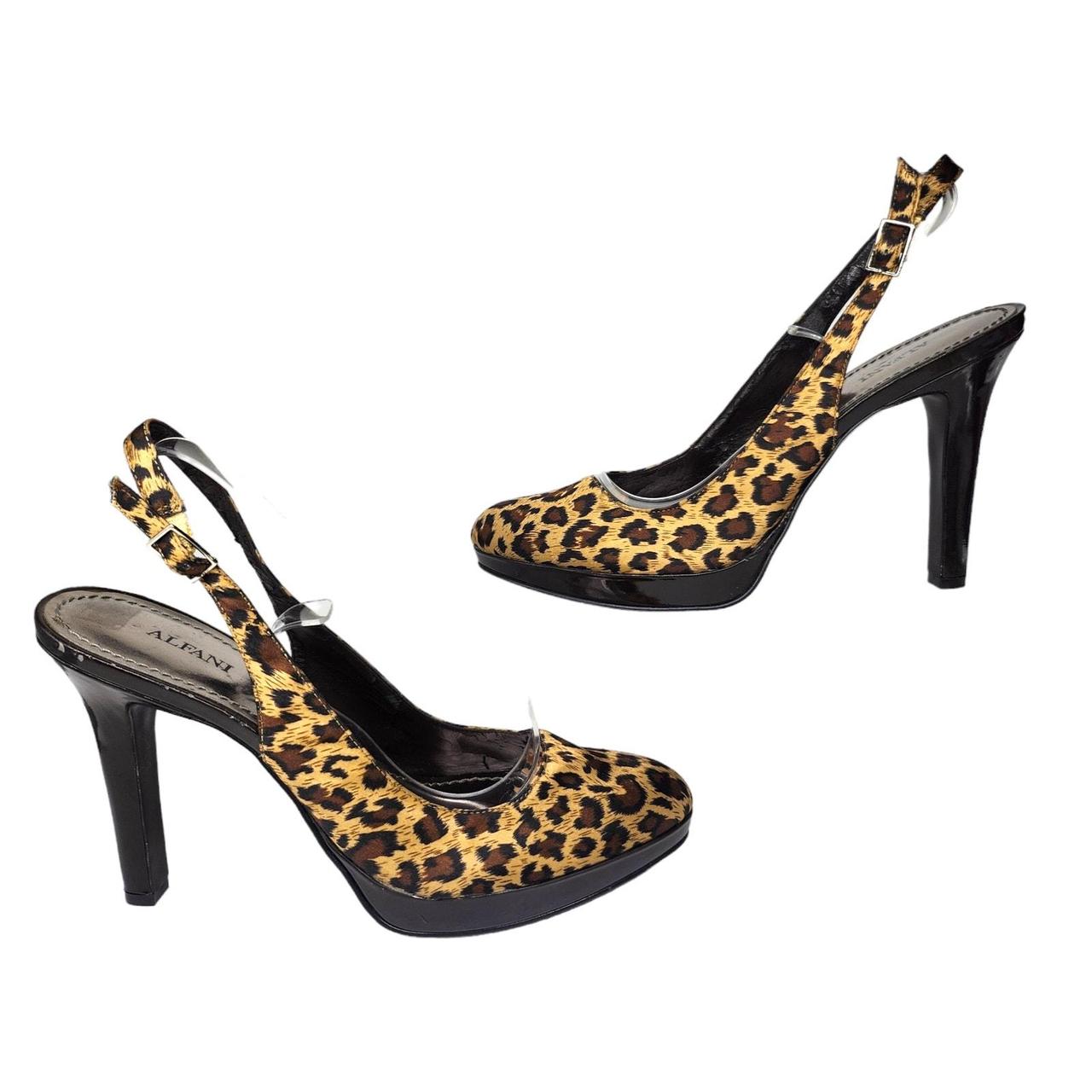 cheetah leopard slingback heels Good condition. Depop