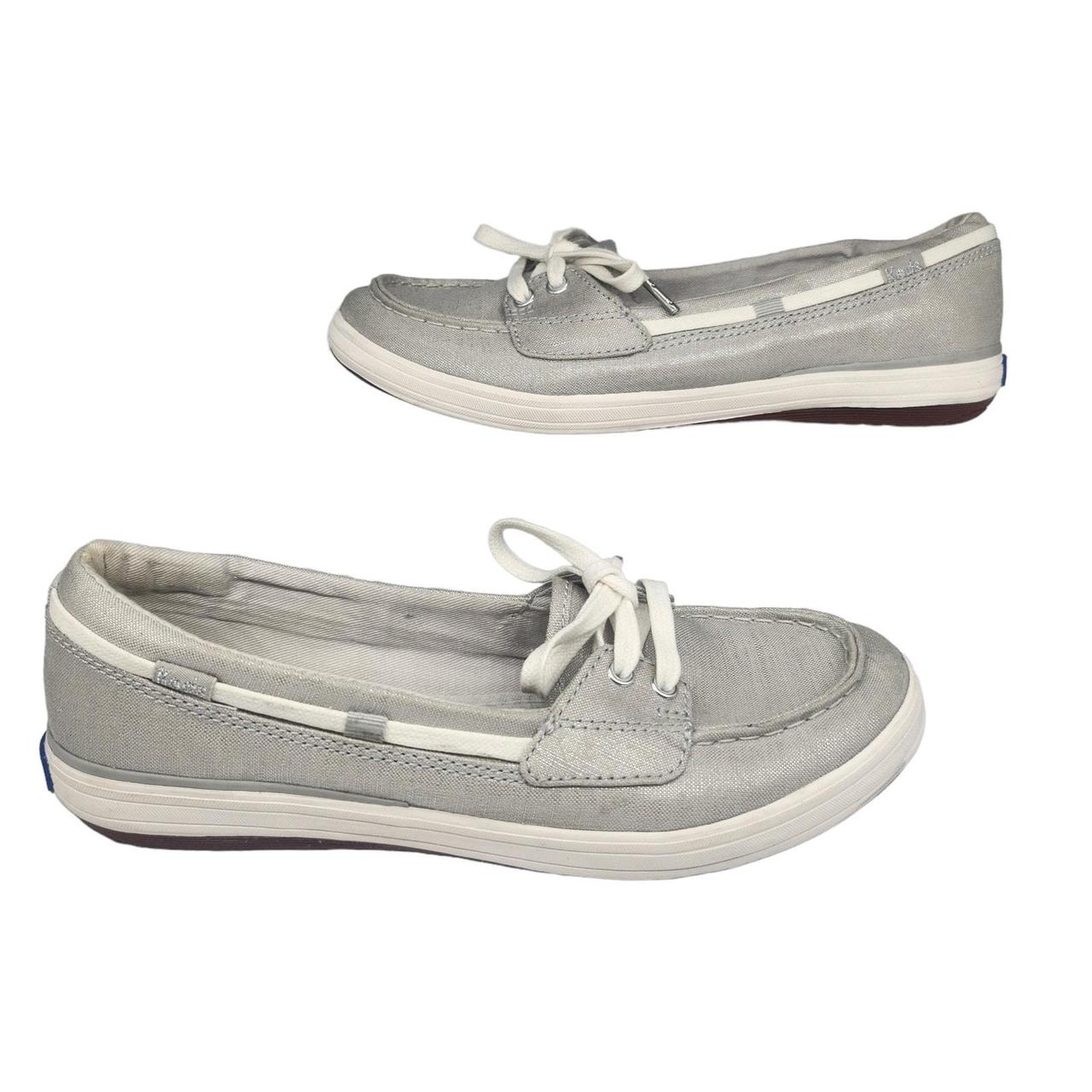 silver gray boat shoes Good condition silver gray. Depop