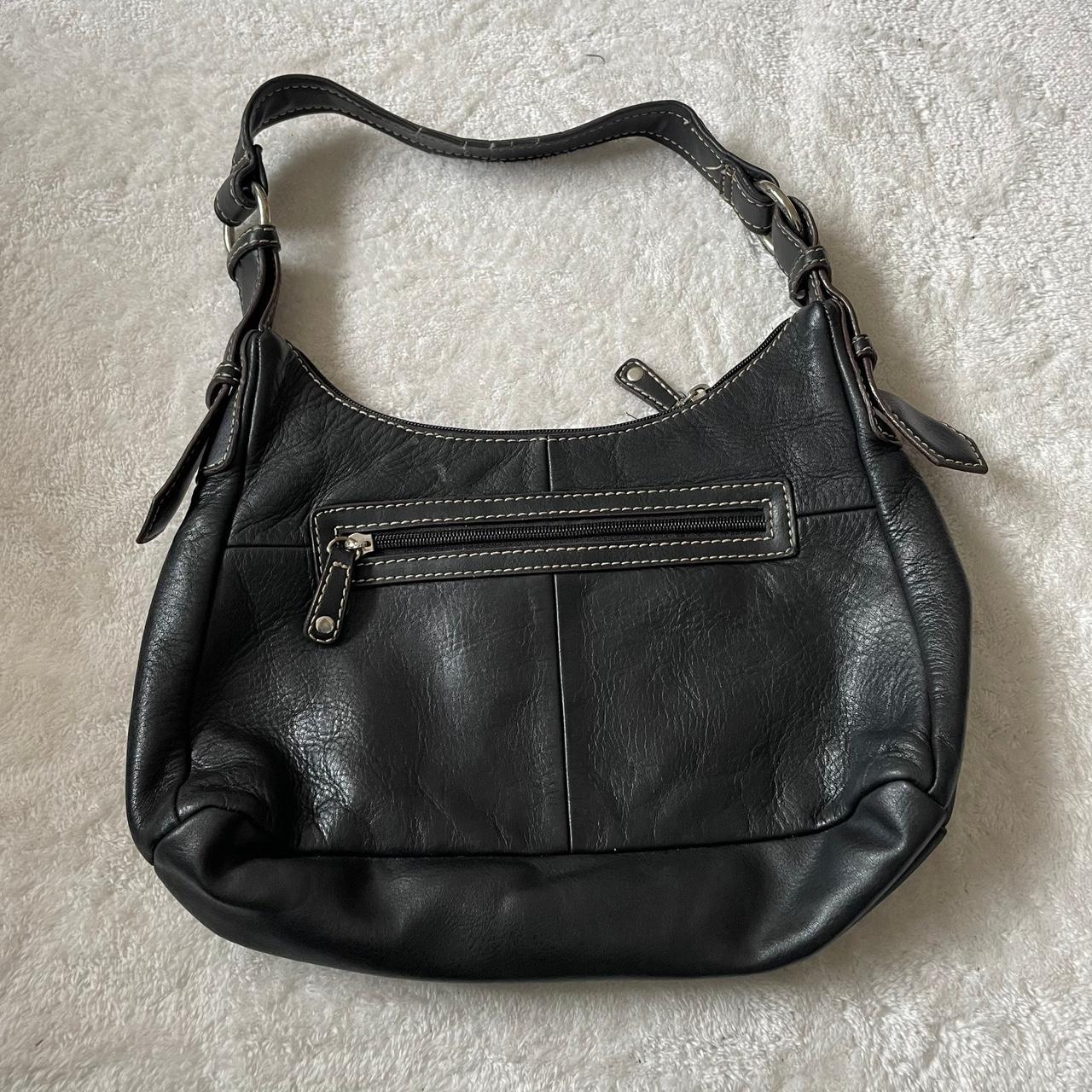 vintage genuine leather shoulder bag brand - franco... - Depop