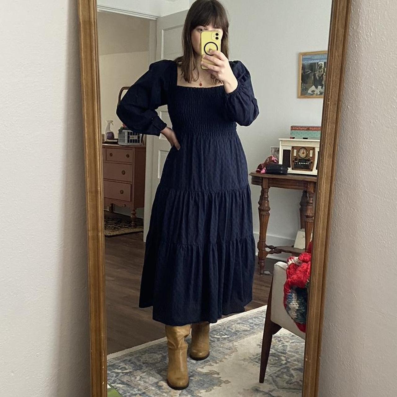 Madewell navy dress best sale