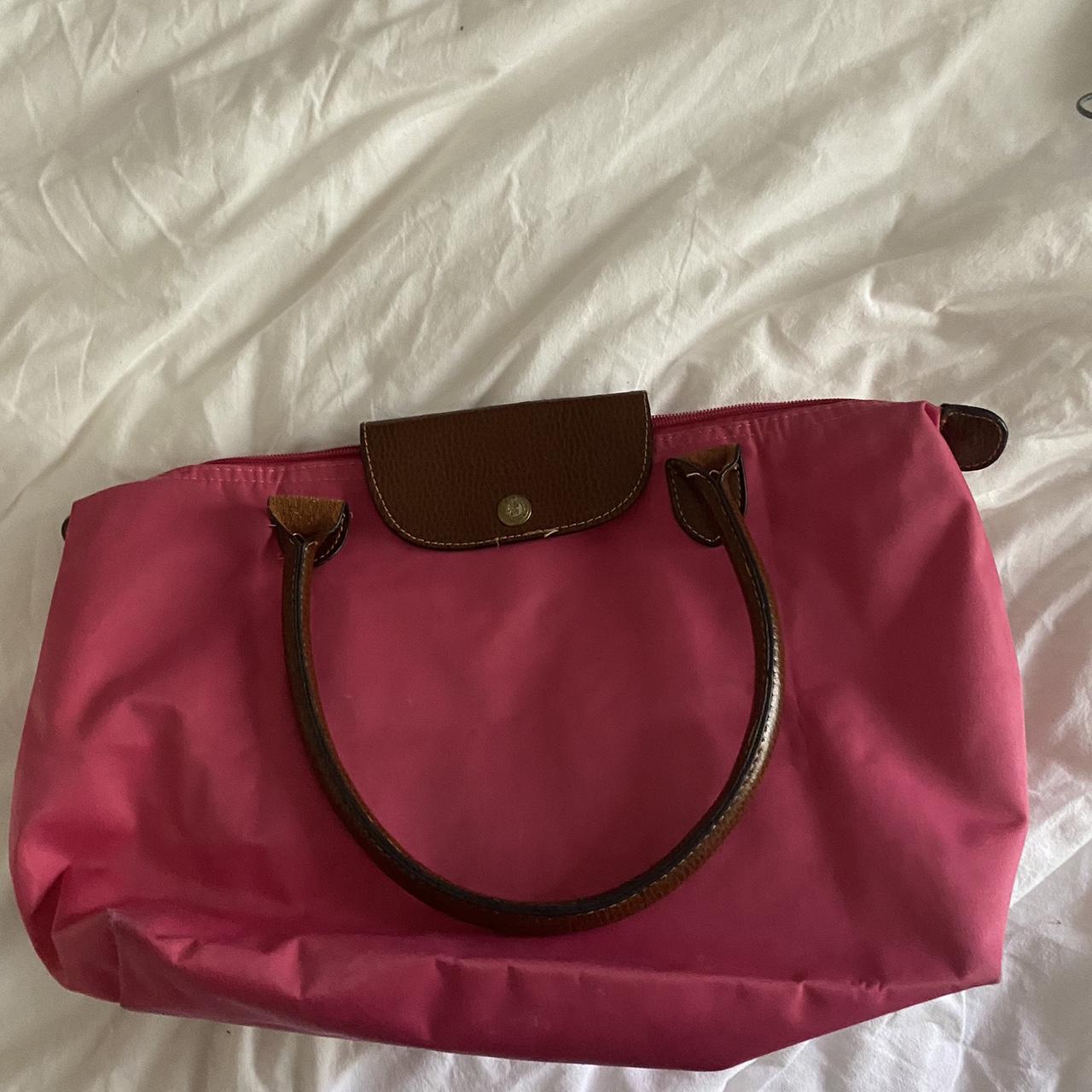 Longchamp pink bag small zip has come off but can... - Depop