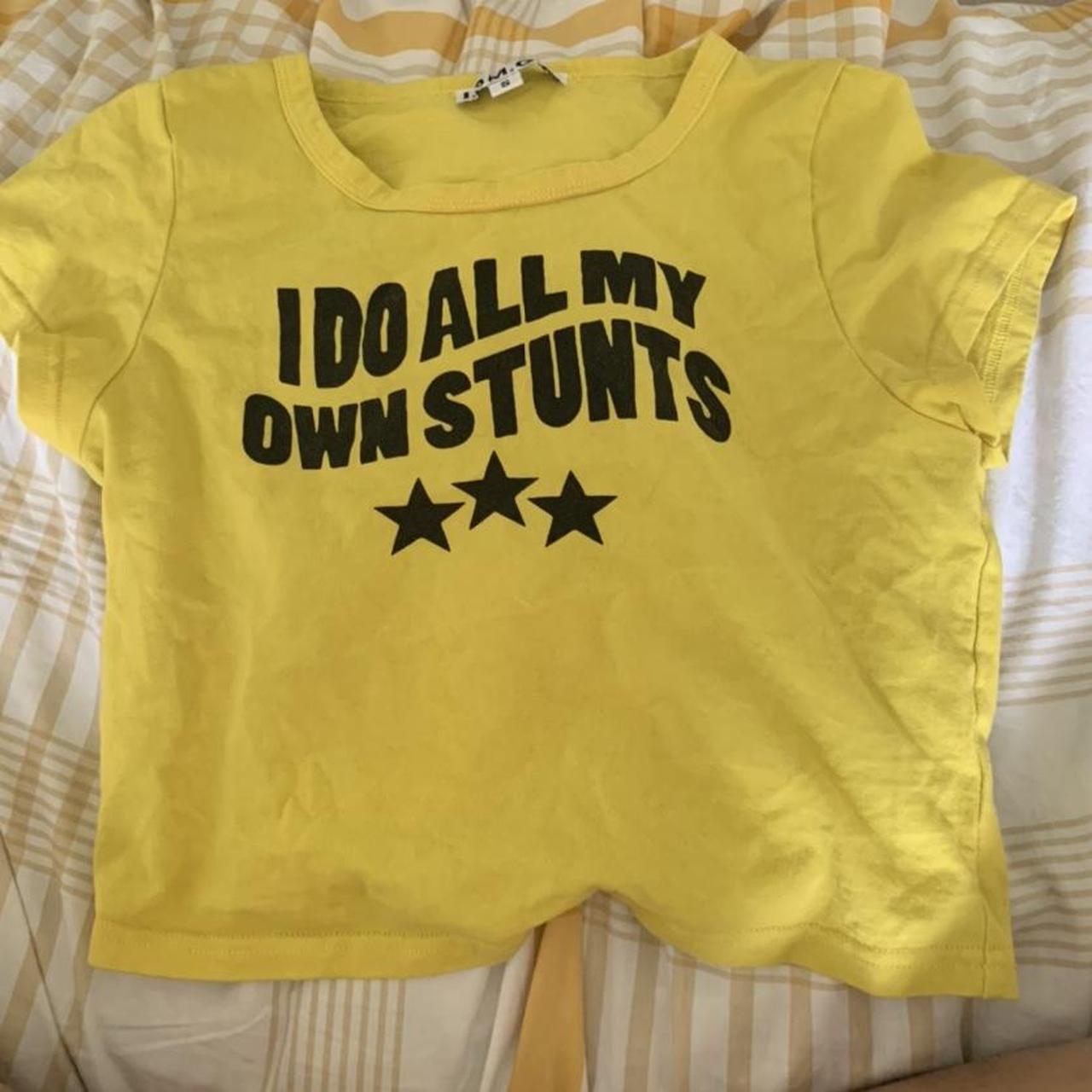 I am gia stunt tee in yellow Used but great | Depop
