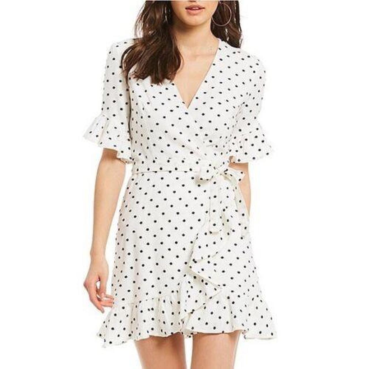 Wayf ruffle wrap outlet dress