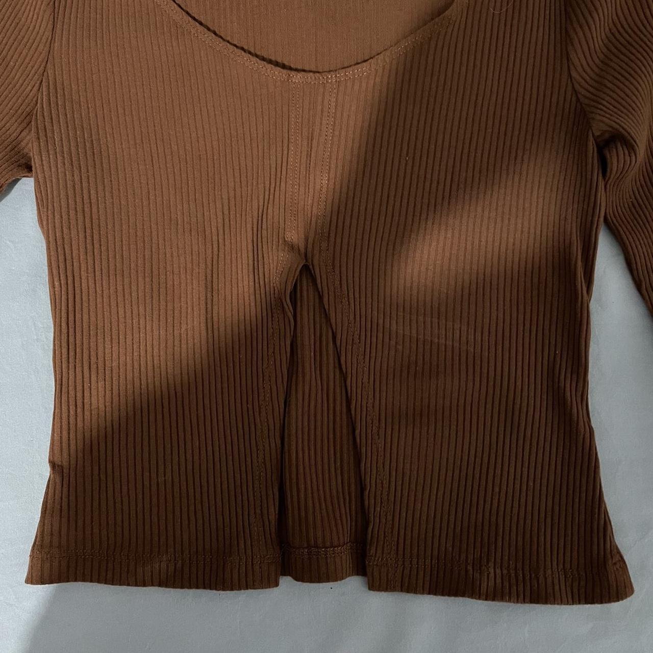 SHEIN Women's Brown Croptop Depop
