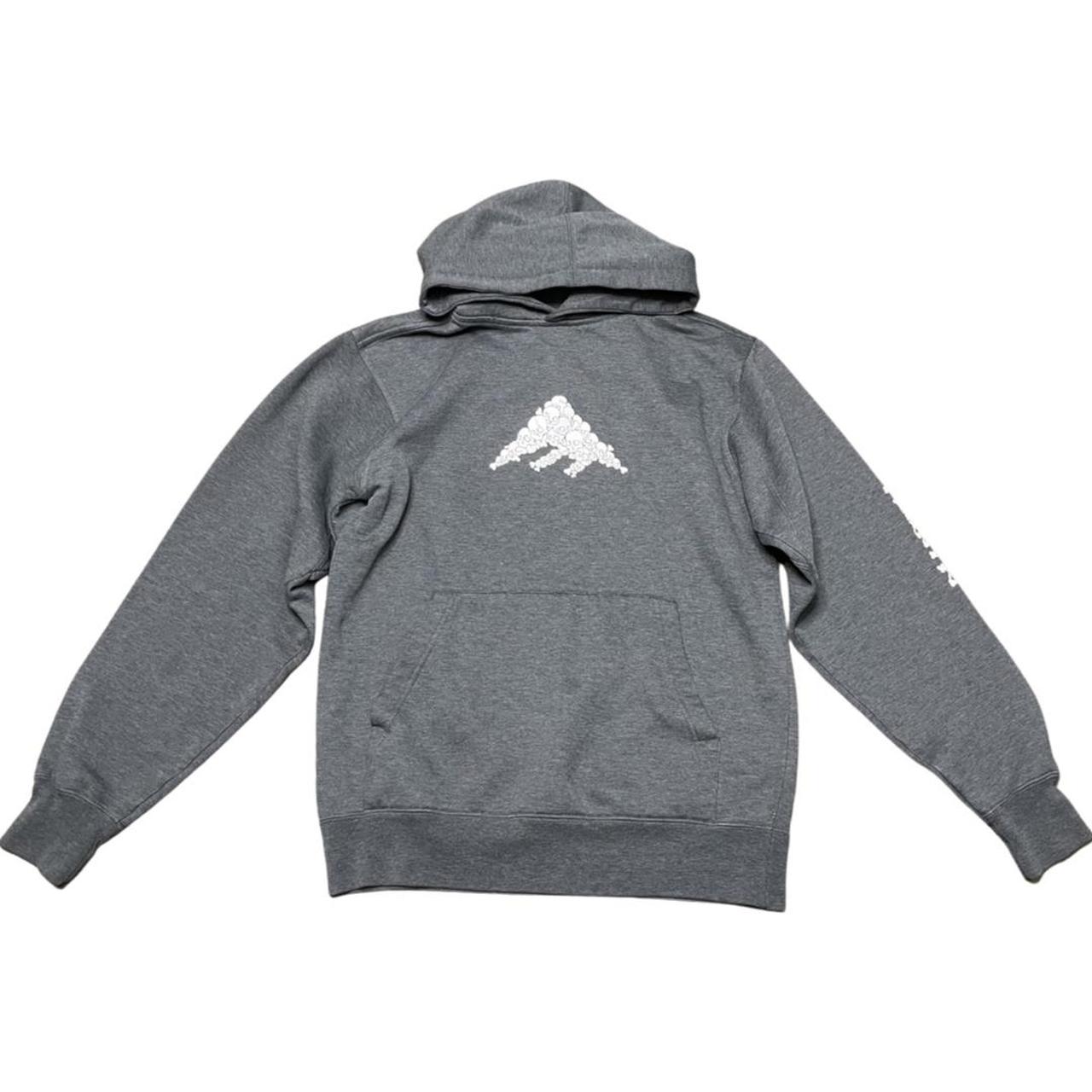 Emerica Men's Grey and White Hoodie | Depop