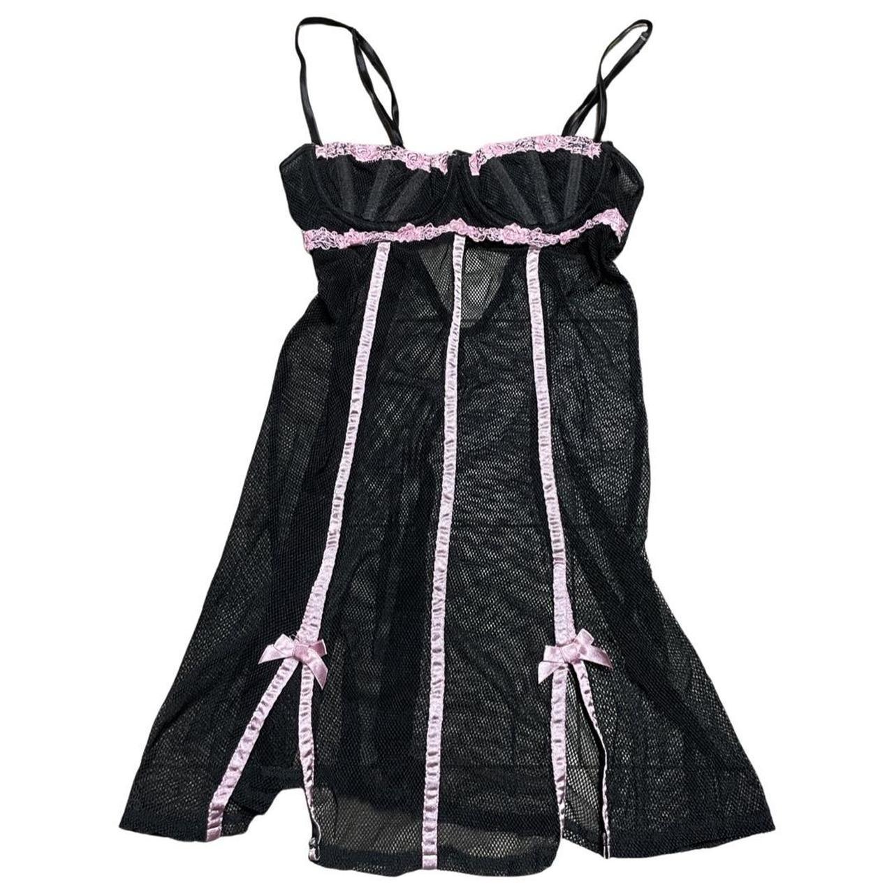 Fredericks Of Hollywood Womens Black And Pink Corset Depop 6521