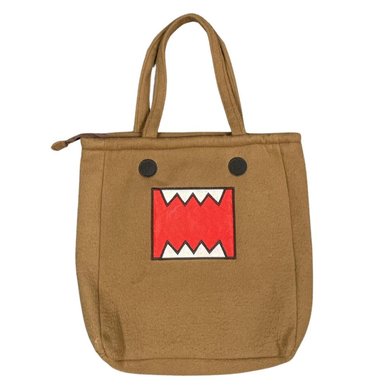 domo tote bag brown domo-kun side purse scene... - Depop