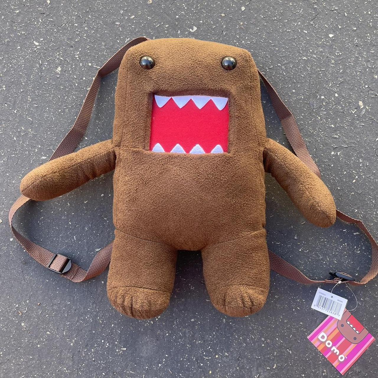 ☠︎ domo character backpack ☠︎ ☠︎ brown plush domo-kun... - Depop