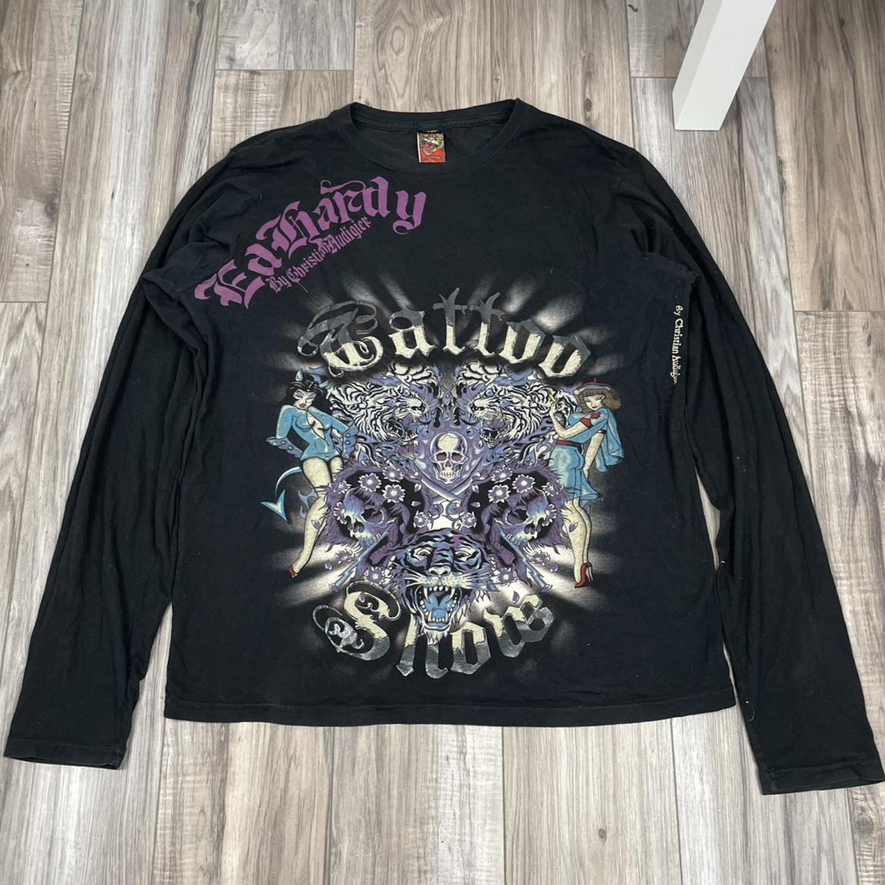 Y2K Ed Hardy store Skeleton Long Sleeve shirt