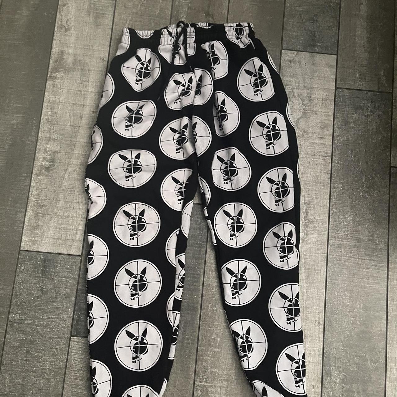 Supreme Men's Black and White Joggers-tracksuits | Depop