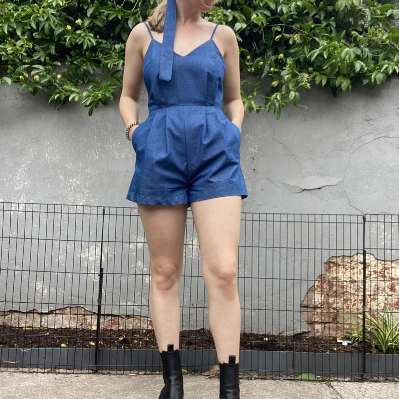 KOOKAÏ Women's Blue Playsuitromper Depop
