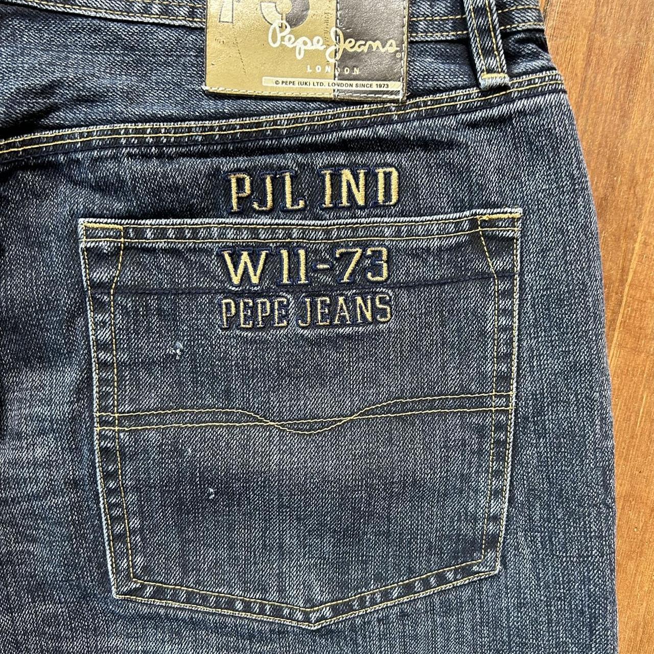 Pepe Jeans Men's Blue and Navy Jeans Depop