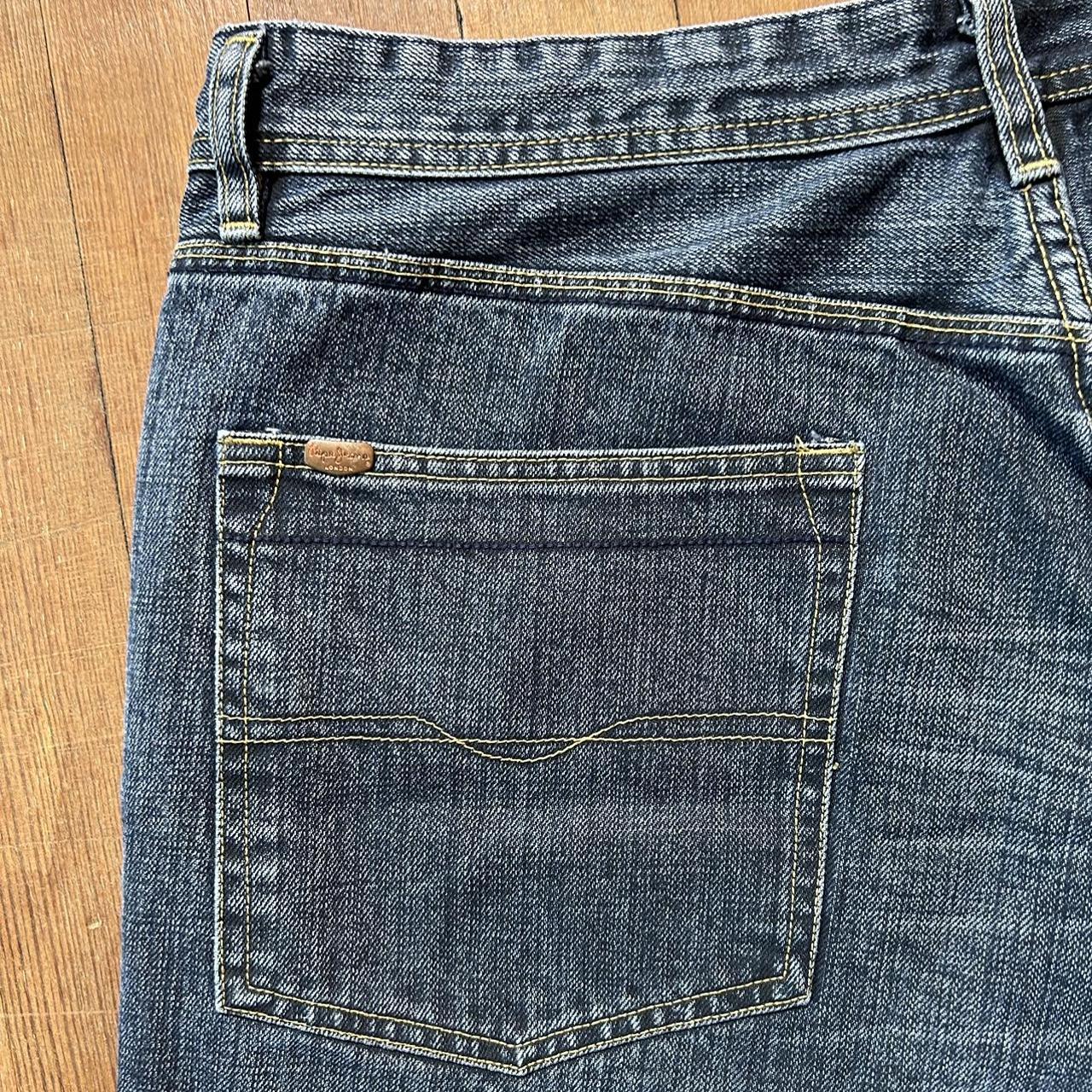 Pepe Jeans Men's Blue and Navy Jeans | Depop