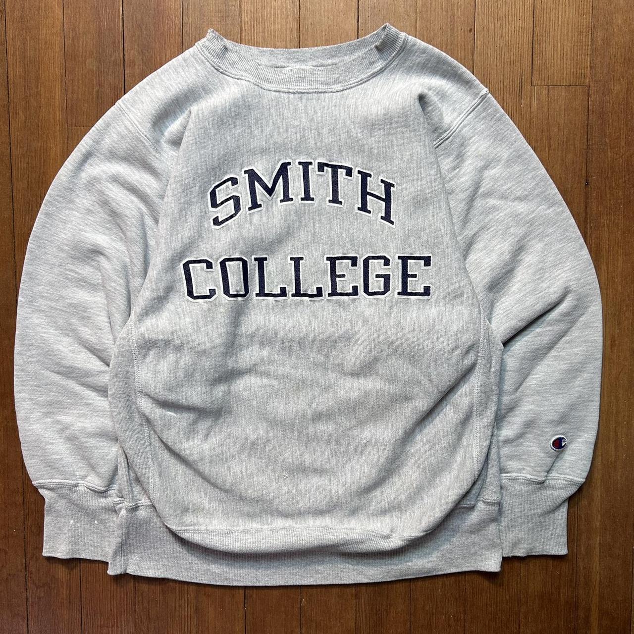 Vintage 80s Smith College Distressed Champion... - Depop