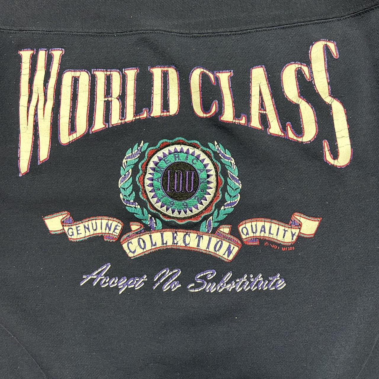Vintage 1992 I.O.U. World Class Crewneck Sweatshirt... - Depop