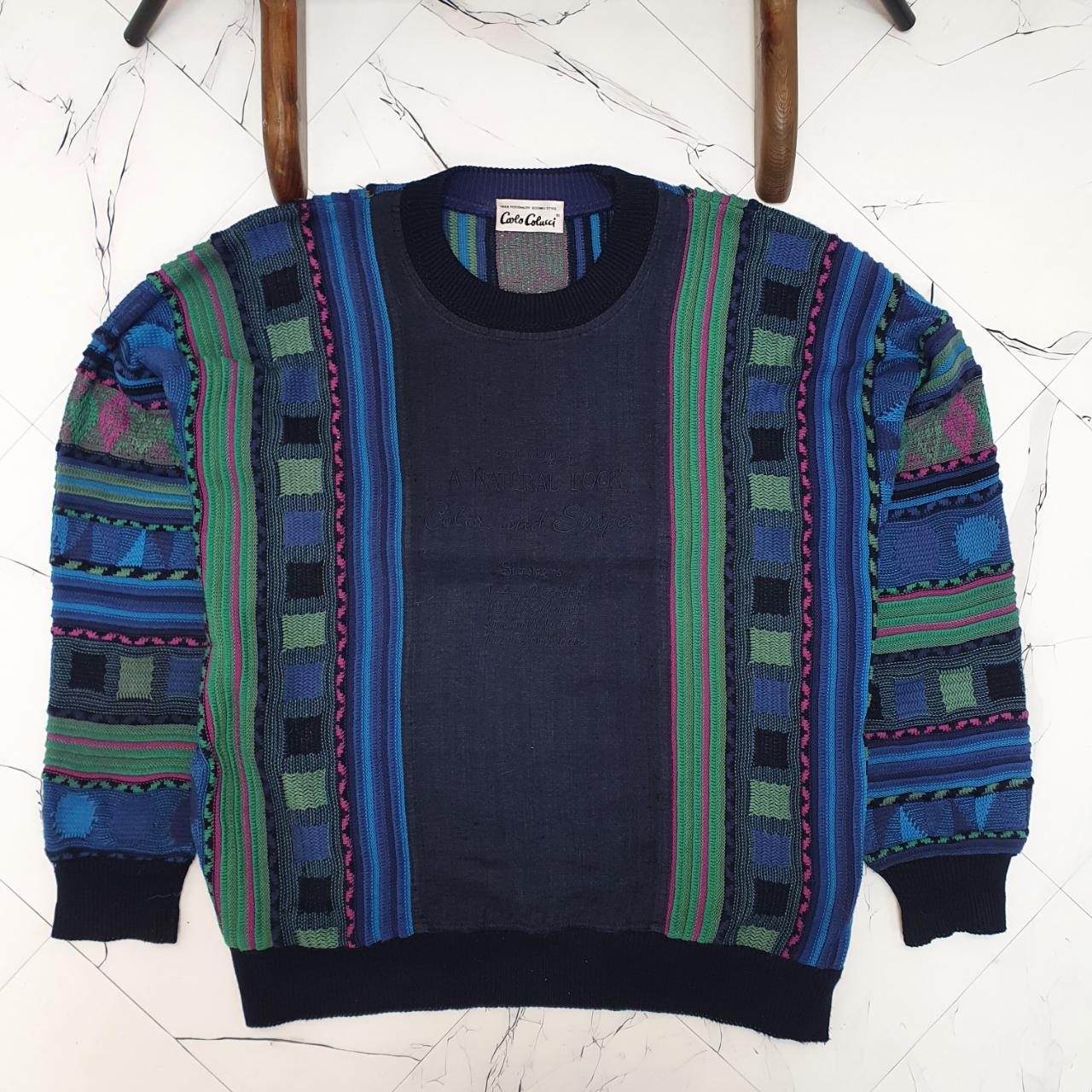 Vintage Carlo Colucci Cable Knit Sweater Condition Depop