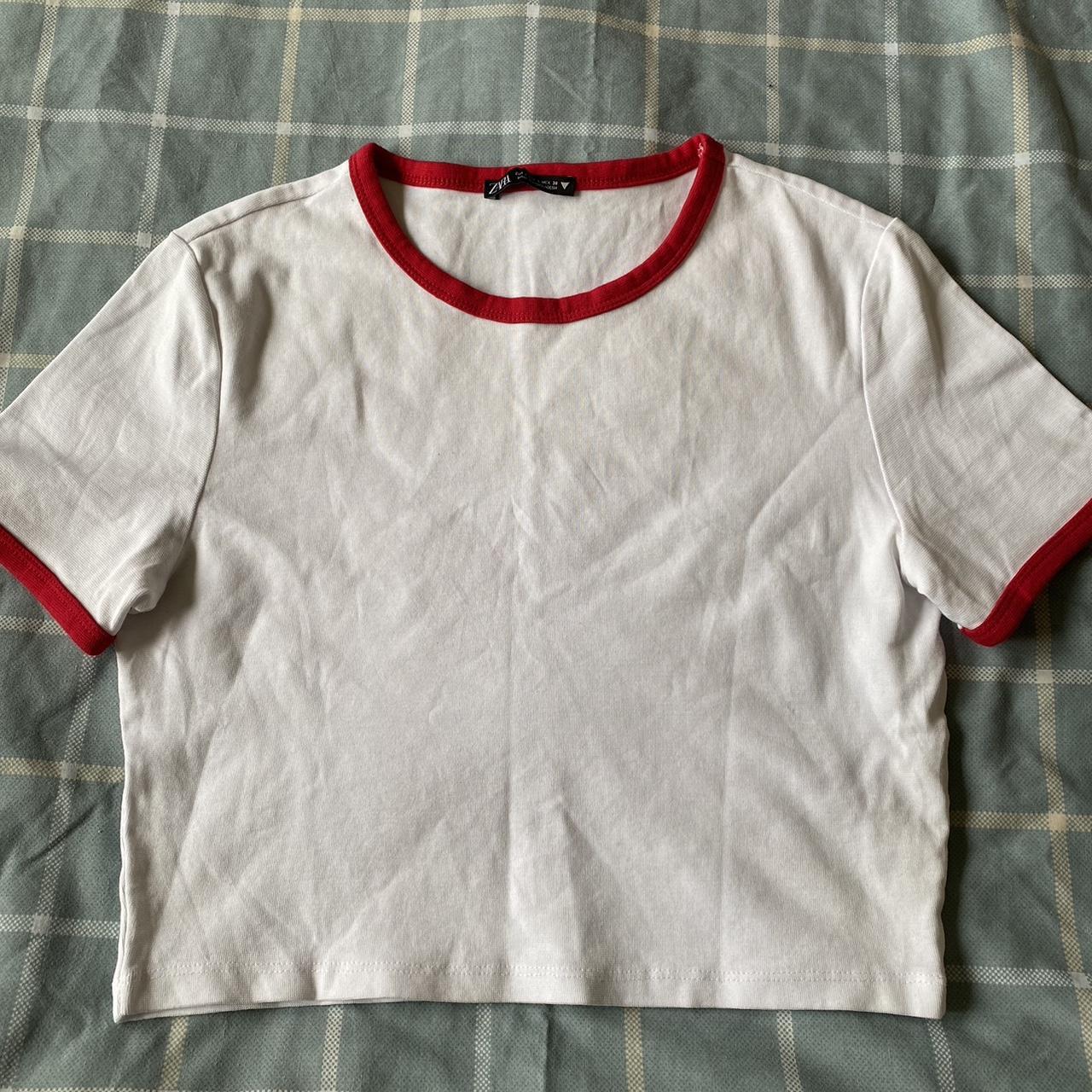 Zara white cropped Tshirt. New never been worn.... Depop