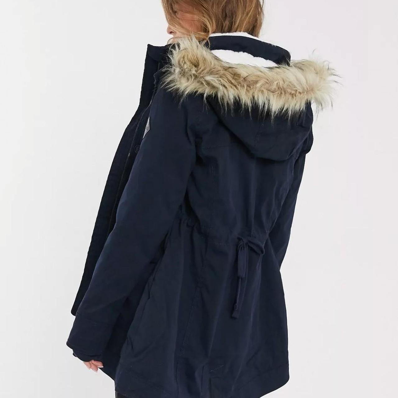 Hollister navy clearance parka