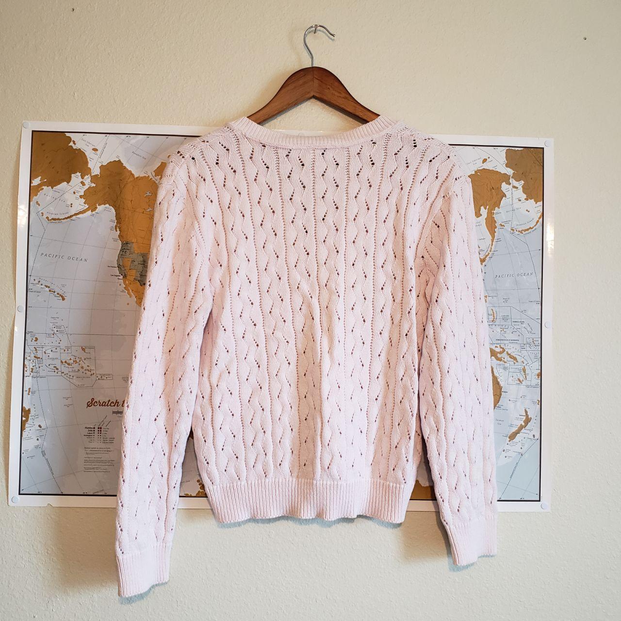 Vintage baby pink cardigan from White Stag. It is... Depop