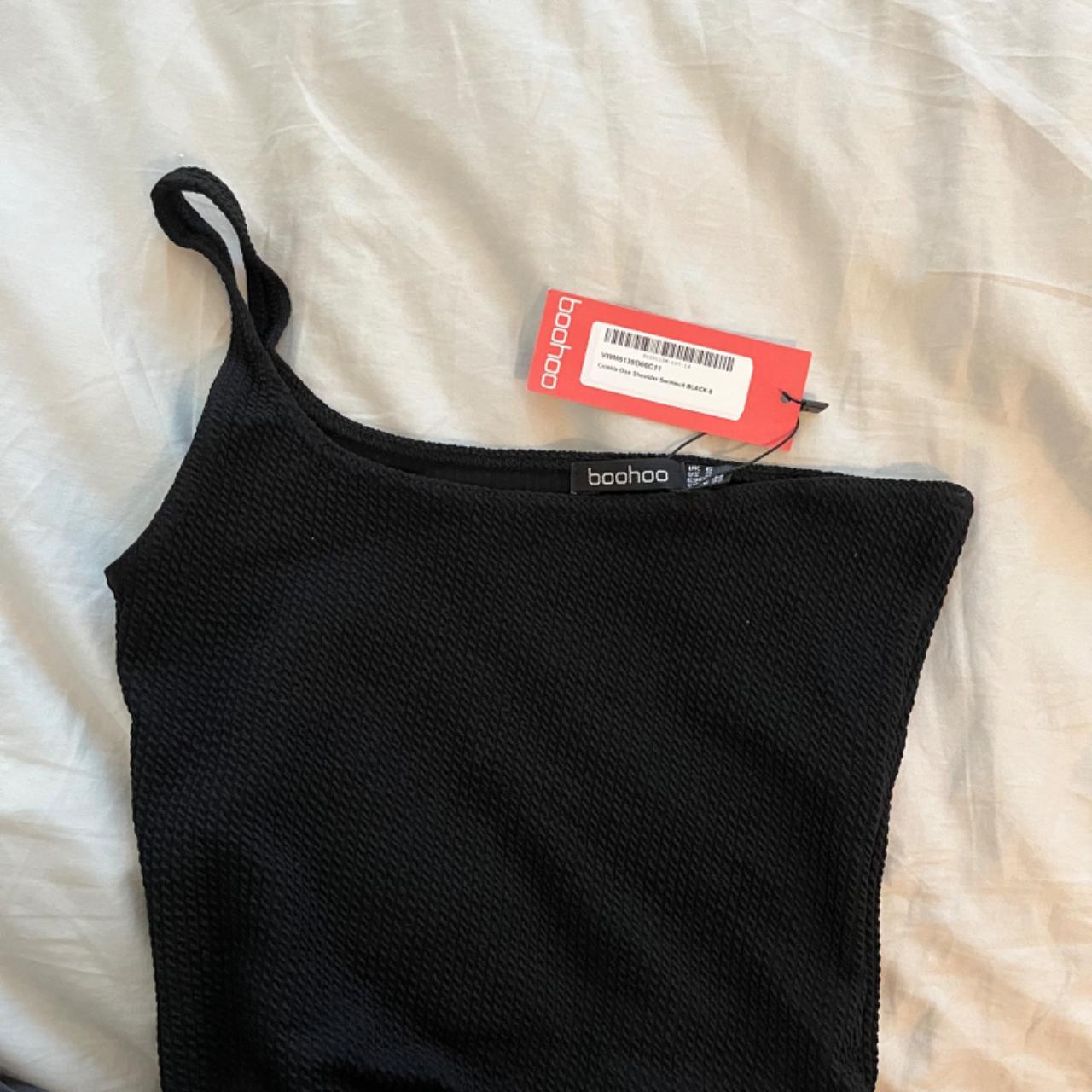 Boohoo Women's Black Swimsuitonepiece Depop