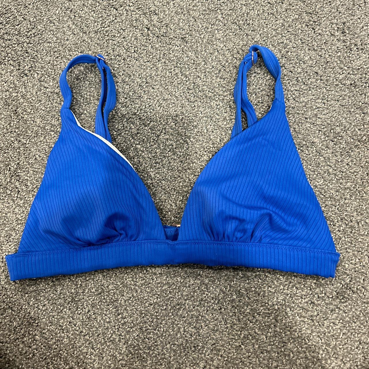 royal blue shade and shore bikini top! adjustable... - Depop