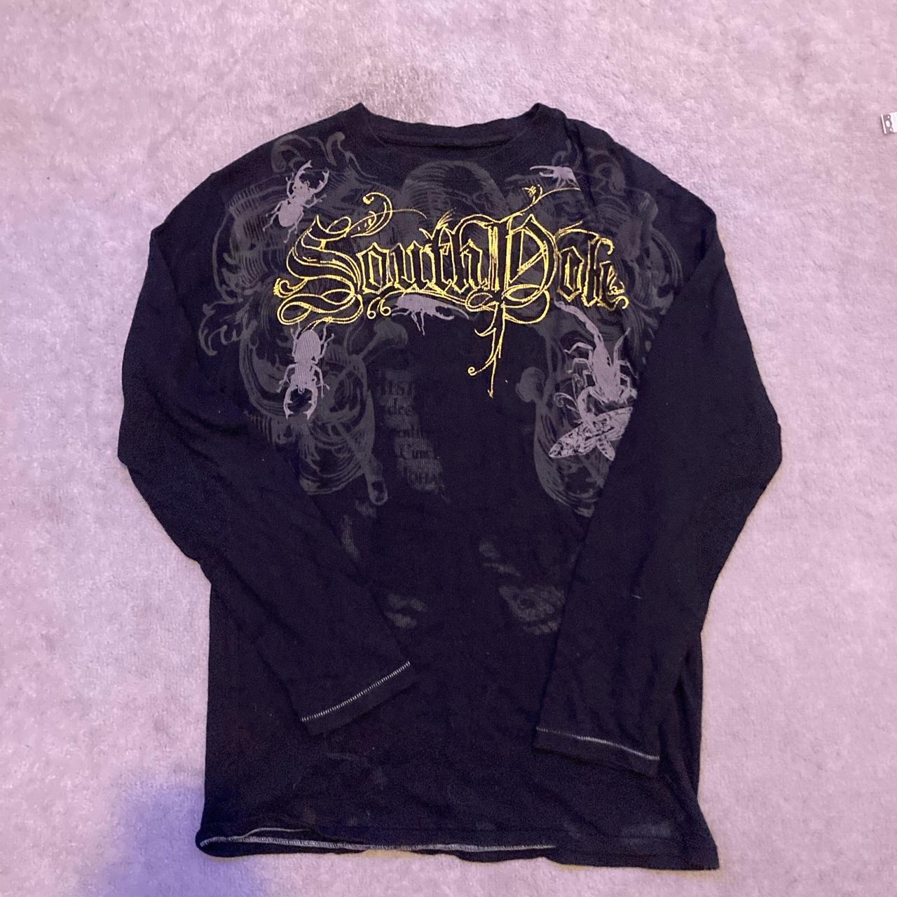 Southpole long-sleeve y2k emo shirt Tagged size:... - Depop