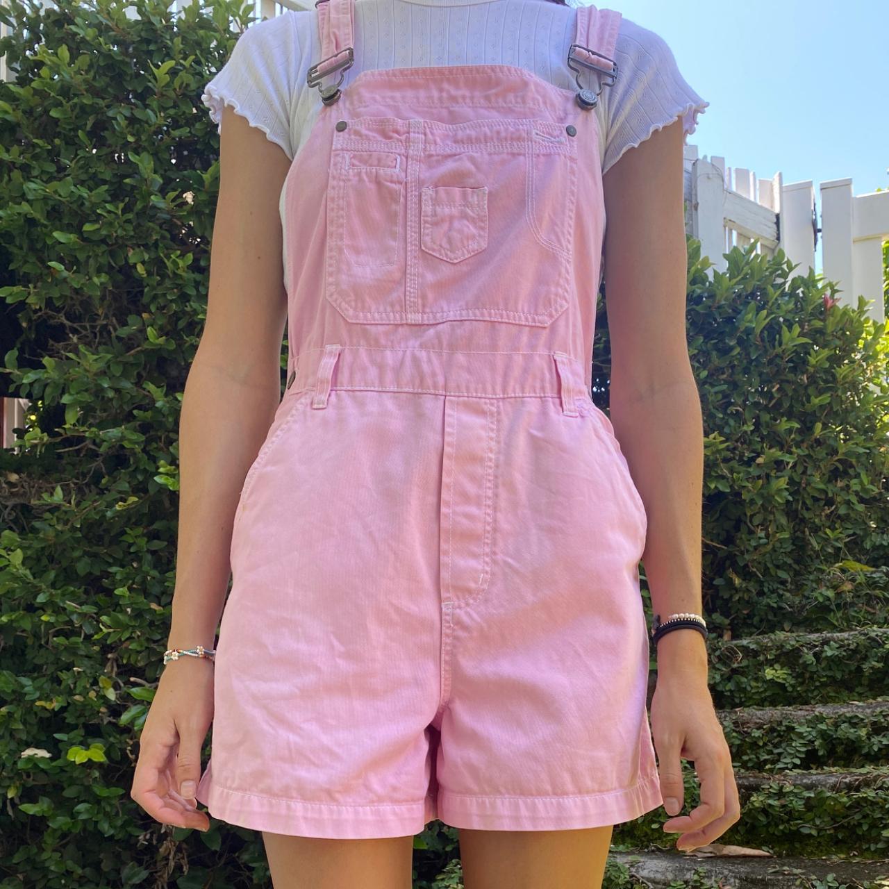 No Boundaries Women's Pink Dungarees-overalls | Depop